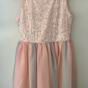 Cat & Jack Sequin Pink and Blue Kids Dress